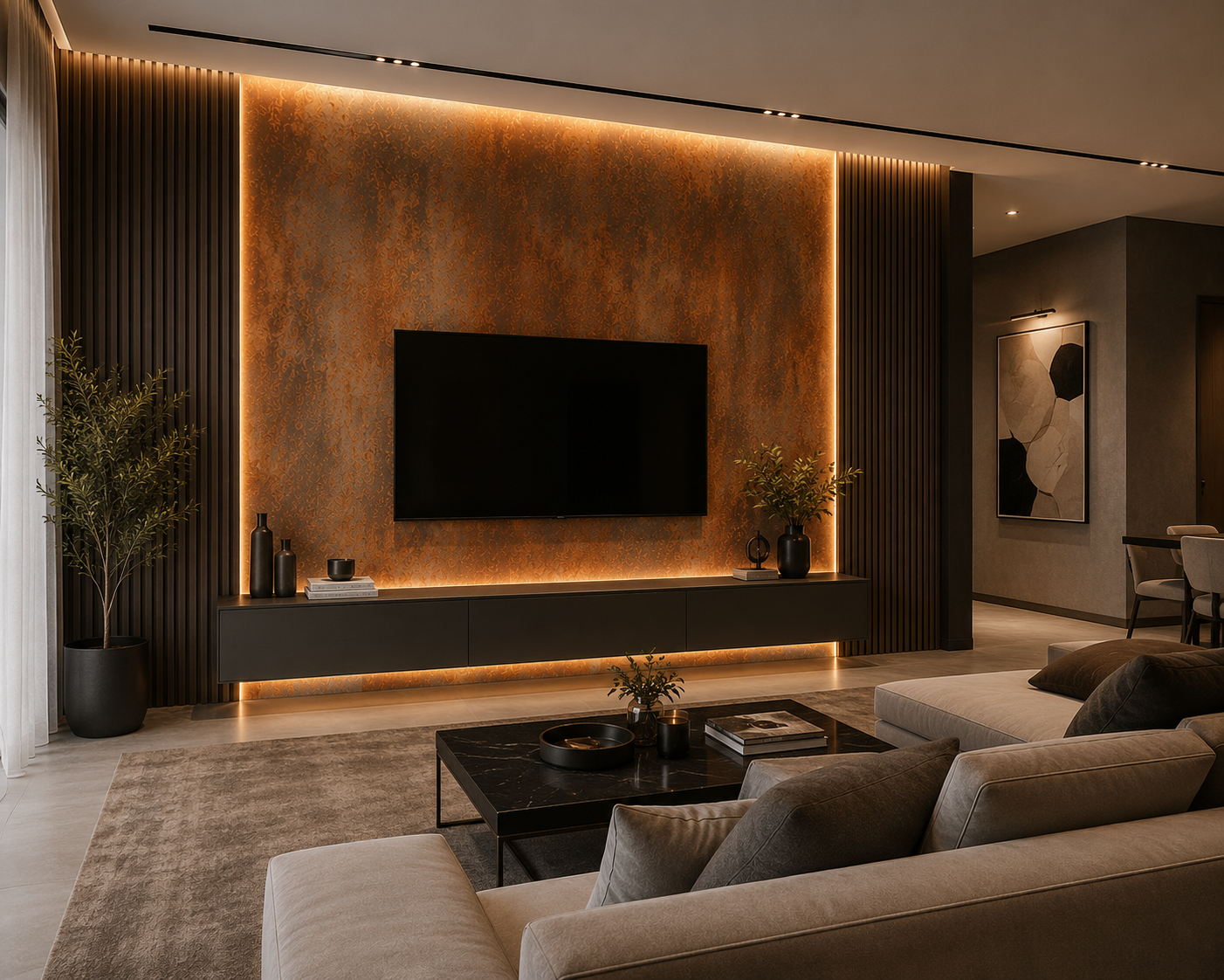 Projeto efeito aço corten